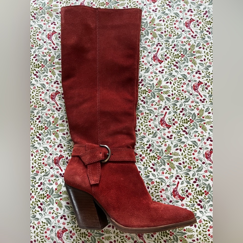 Vince Camuto Rust Red Heeled Boots